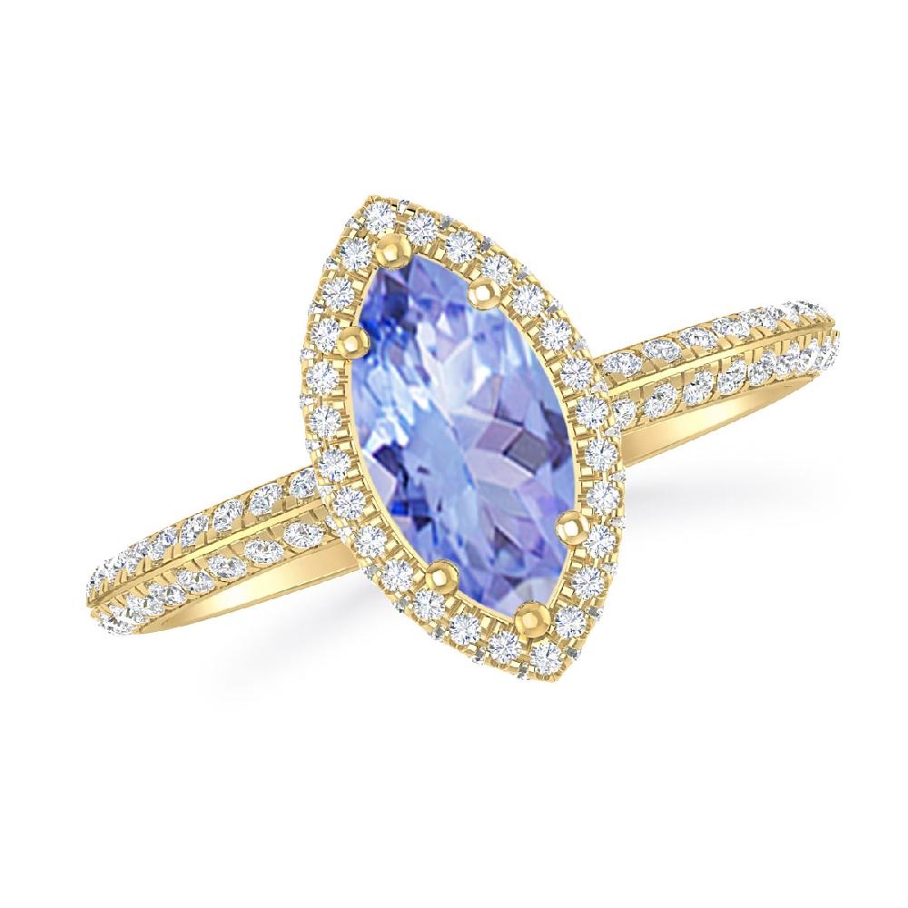 Yellow Gold - Tanzanite