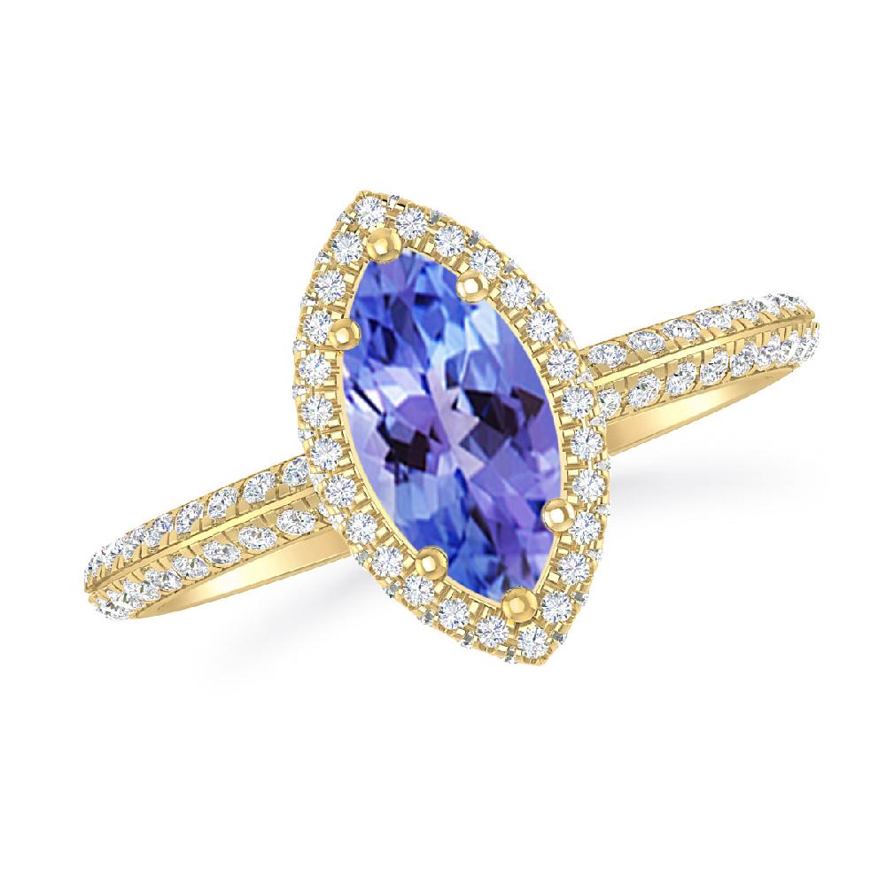 Yellow Gold - Tanzanite