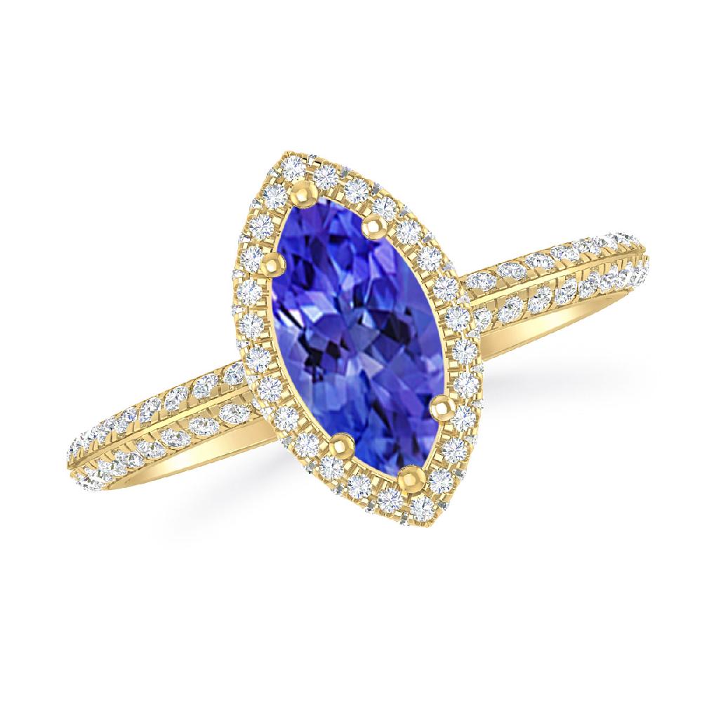 Yellow Gold - Tanzanite