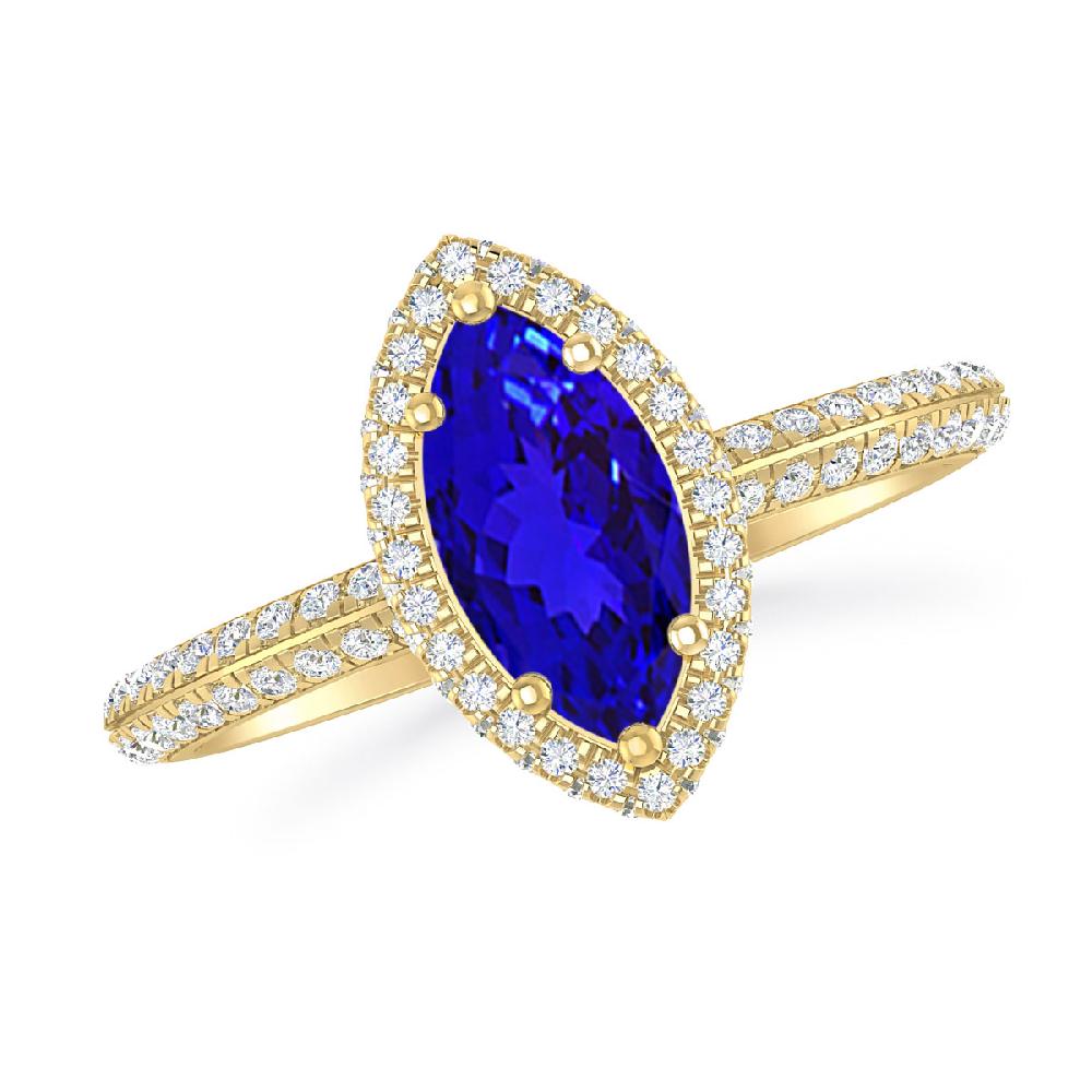 Yellow Gold - Tanzanite