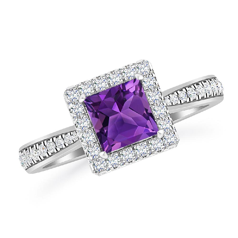 White Gold - Amethyst