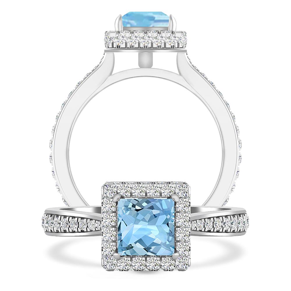 White Gold - Aquamarine