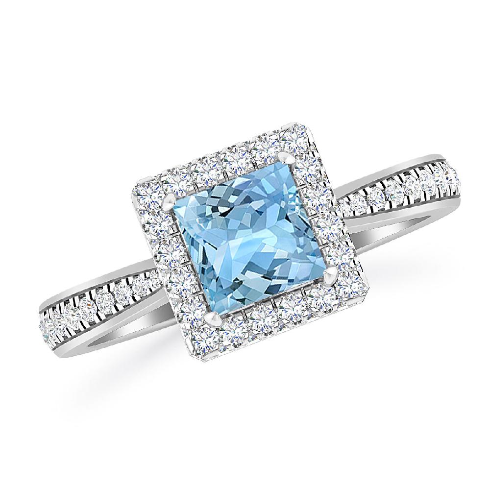 White Gold - Aquamarine