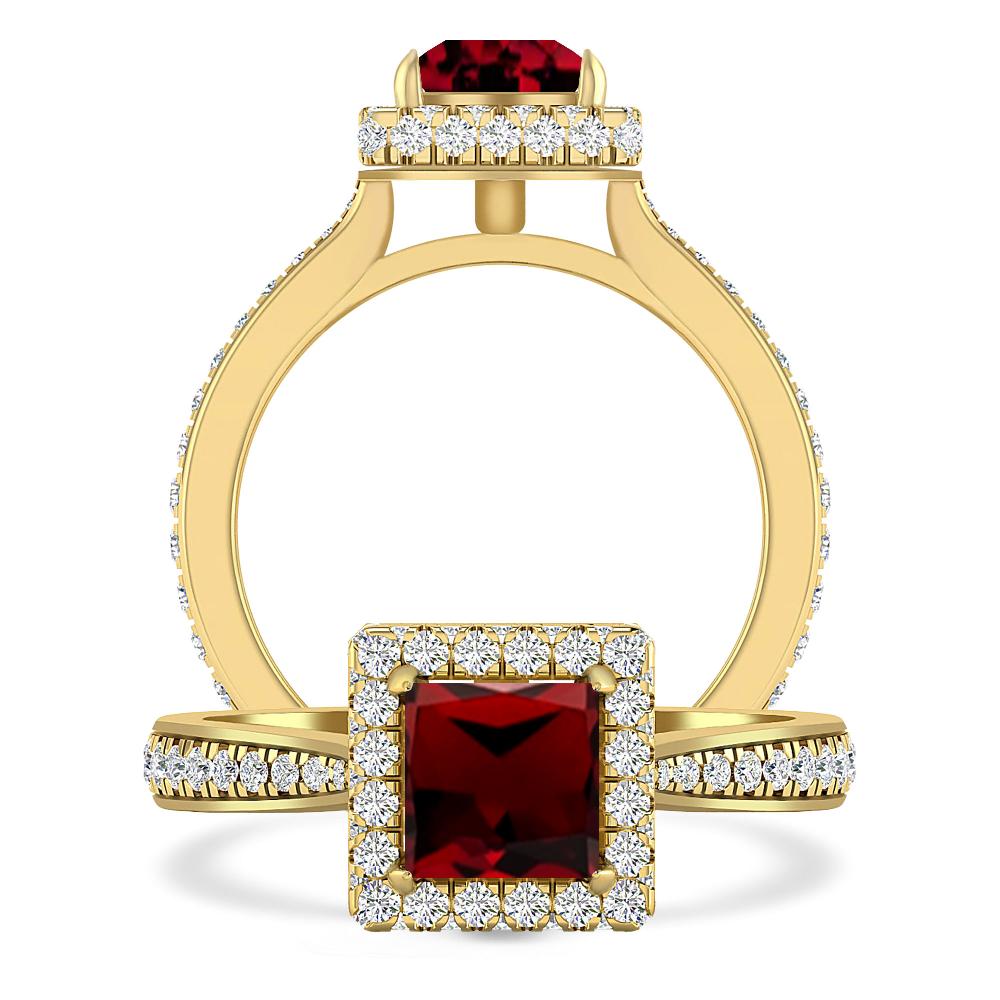 Yellow Gold - Garnet