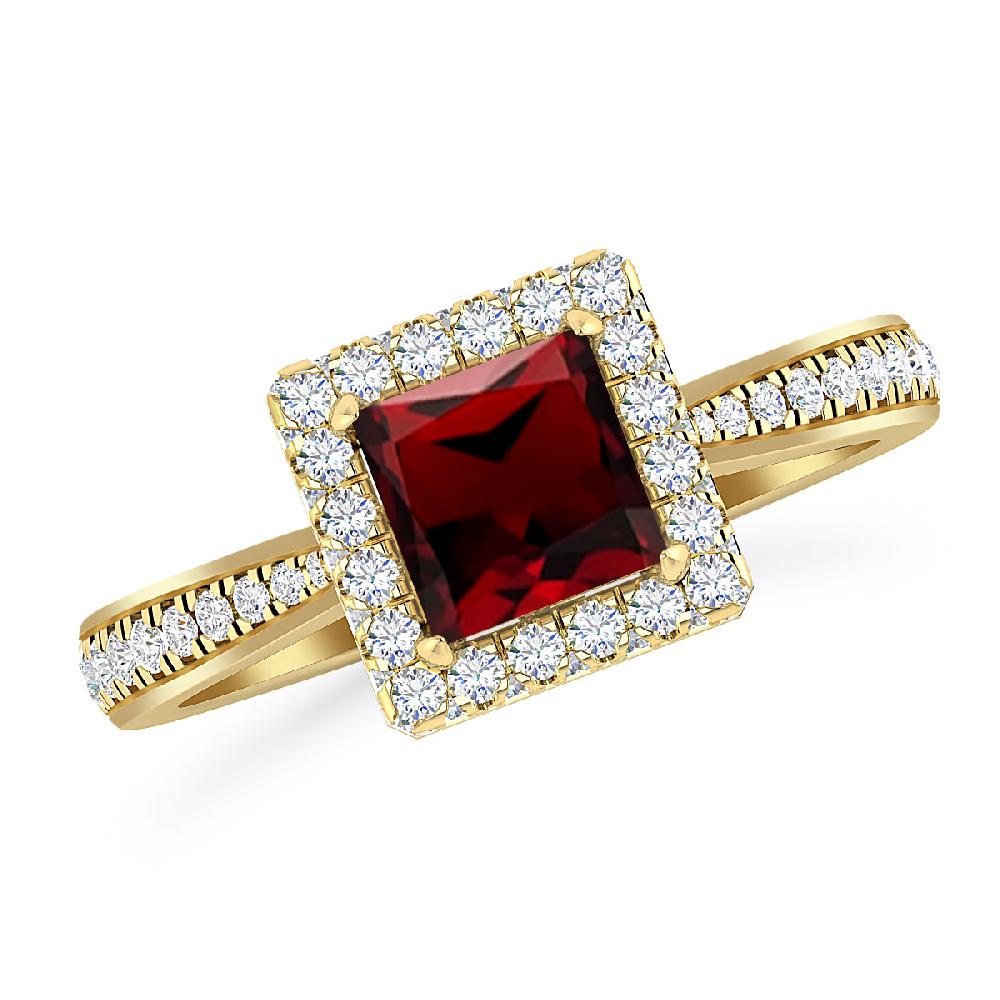 Yellow Gold - Garnet