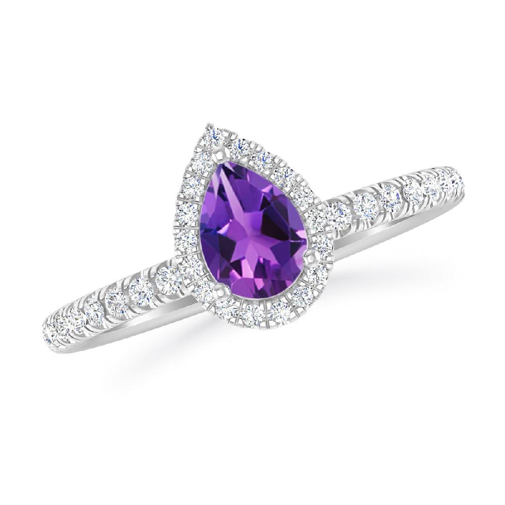 White Gold - Amethyst