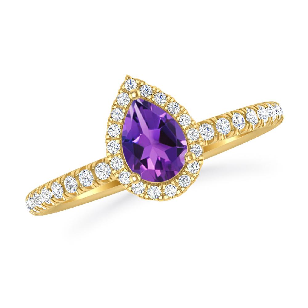 Yellow Gold - Amethyst