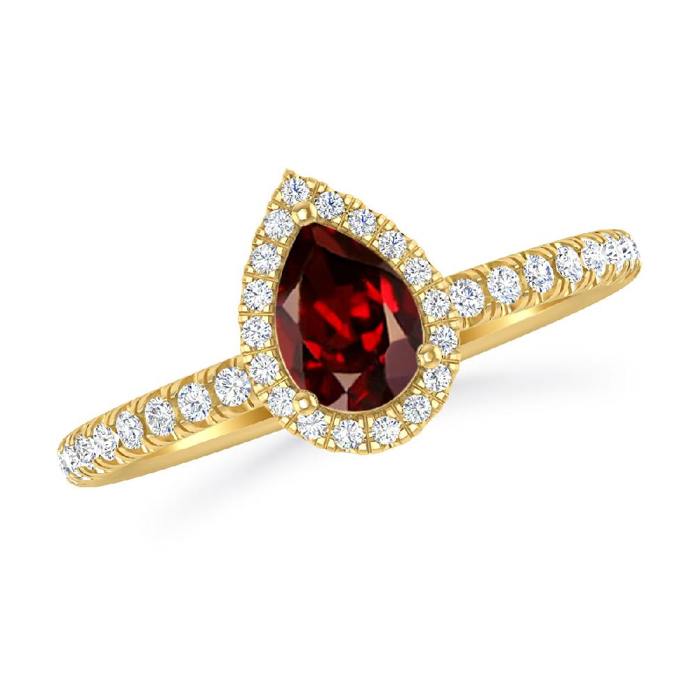 Yellow Gold - Garnet