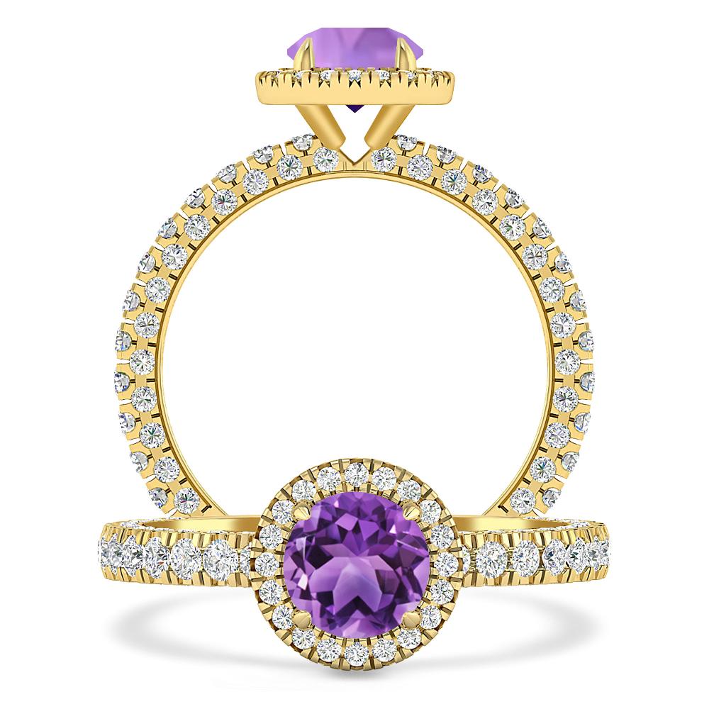 Yellow Gold - Amethyst