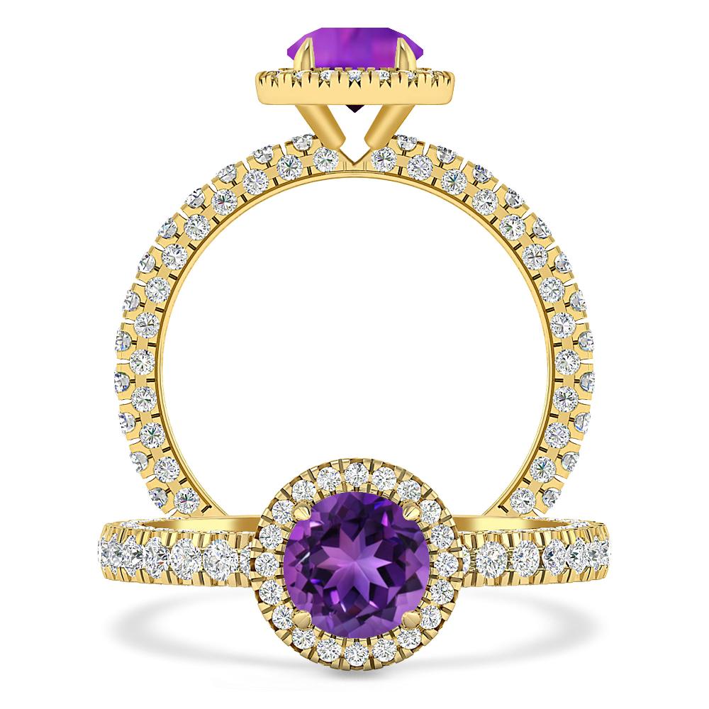 Yellow Gold - Amethyst