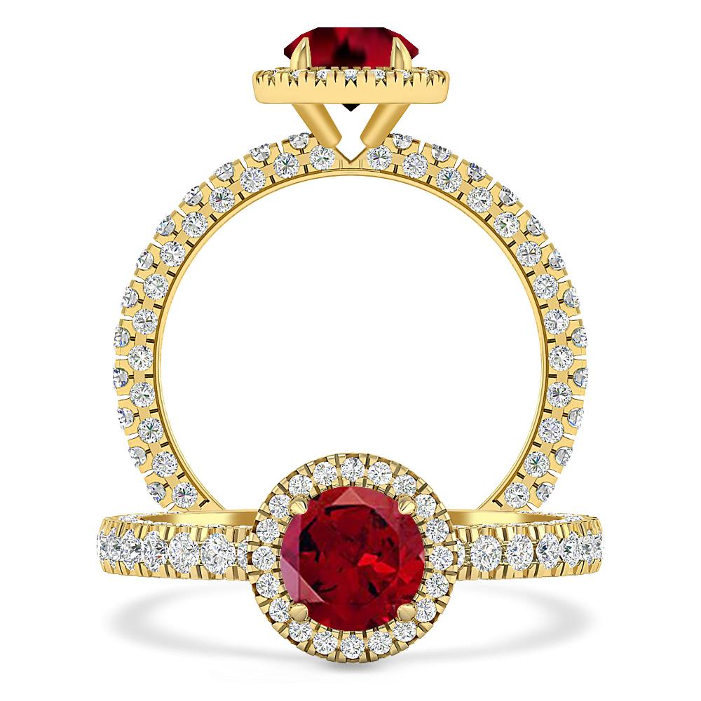 Yellow Gold - Garnet