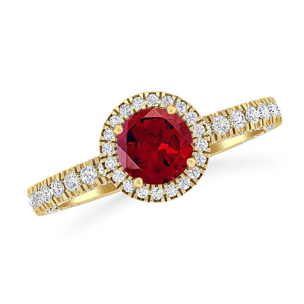 Yellow Gold - Garnet