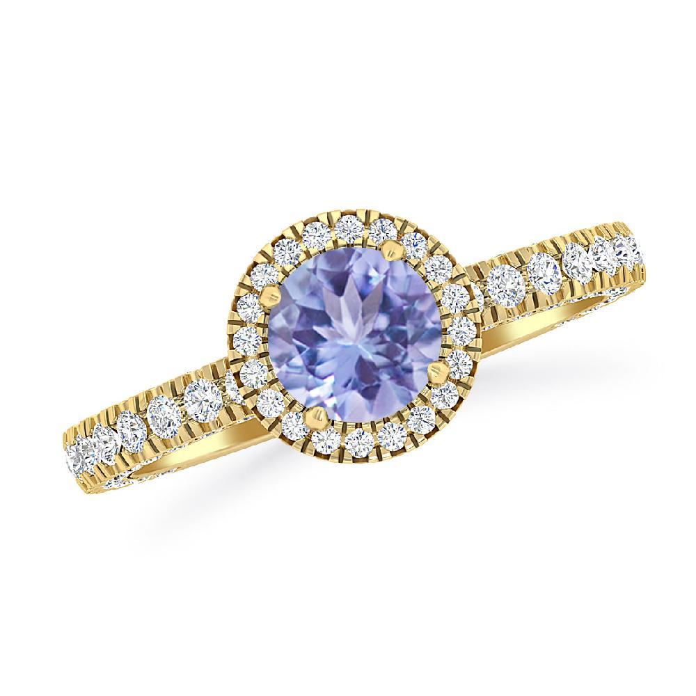 Yellow Gold - Tanzanite