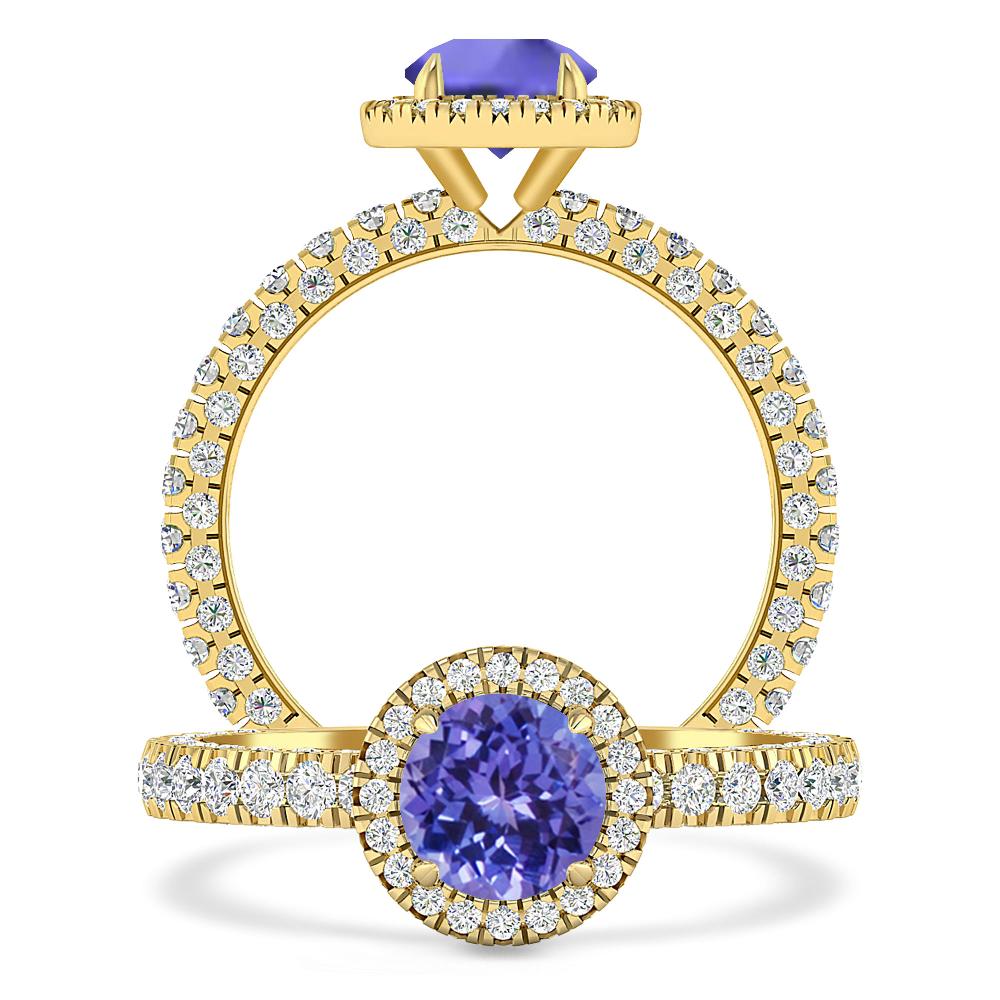 Yellow Gold - Tanzanite