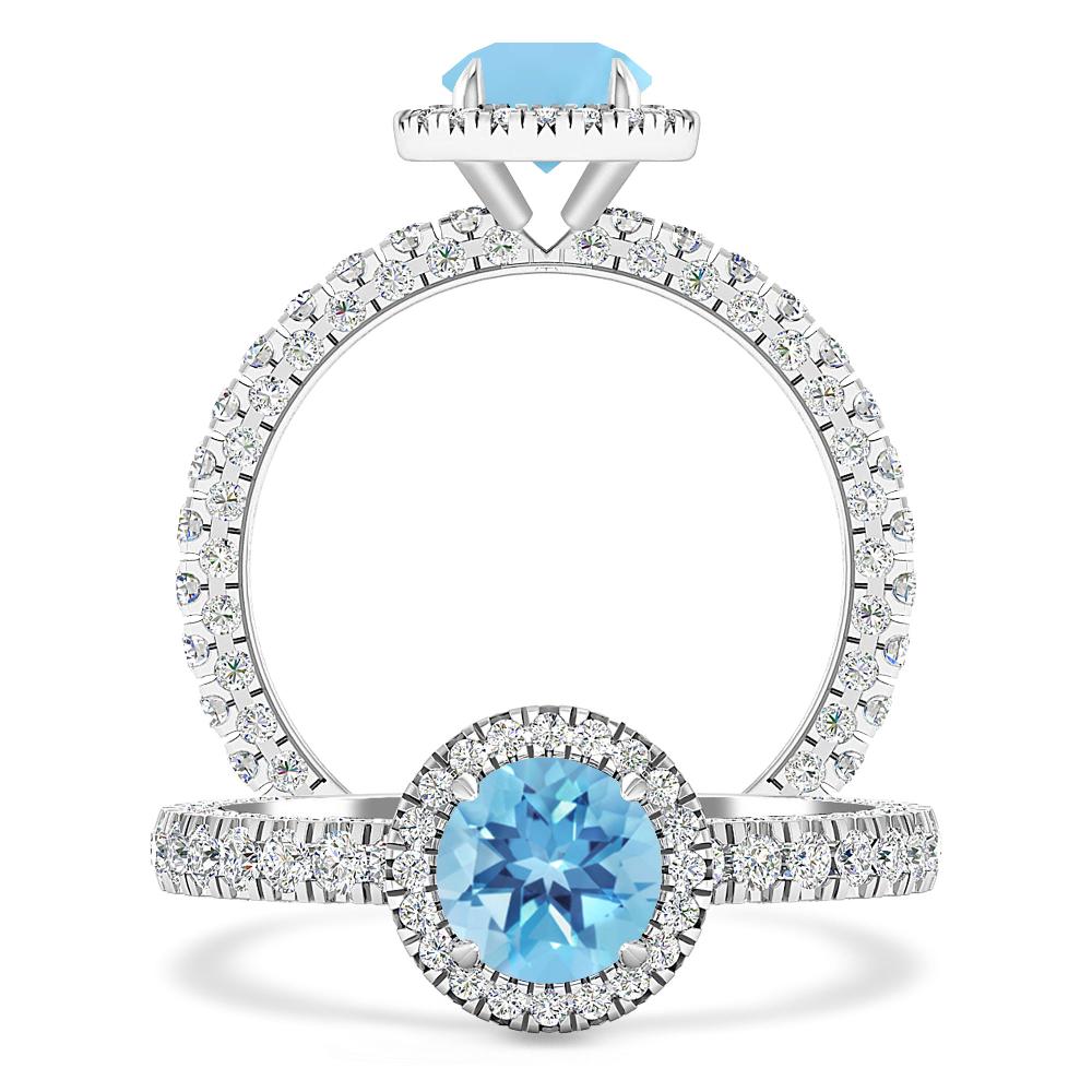 White Gold - Blue Topaz