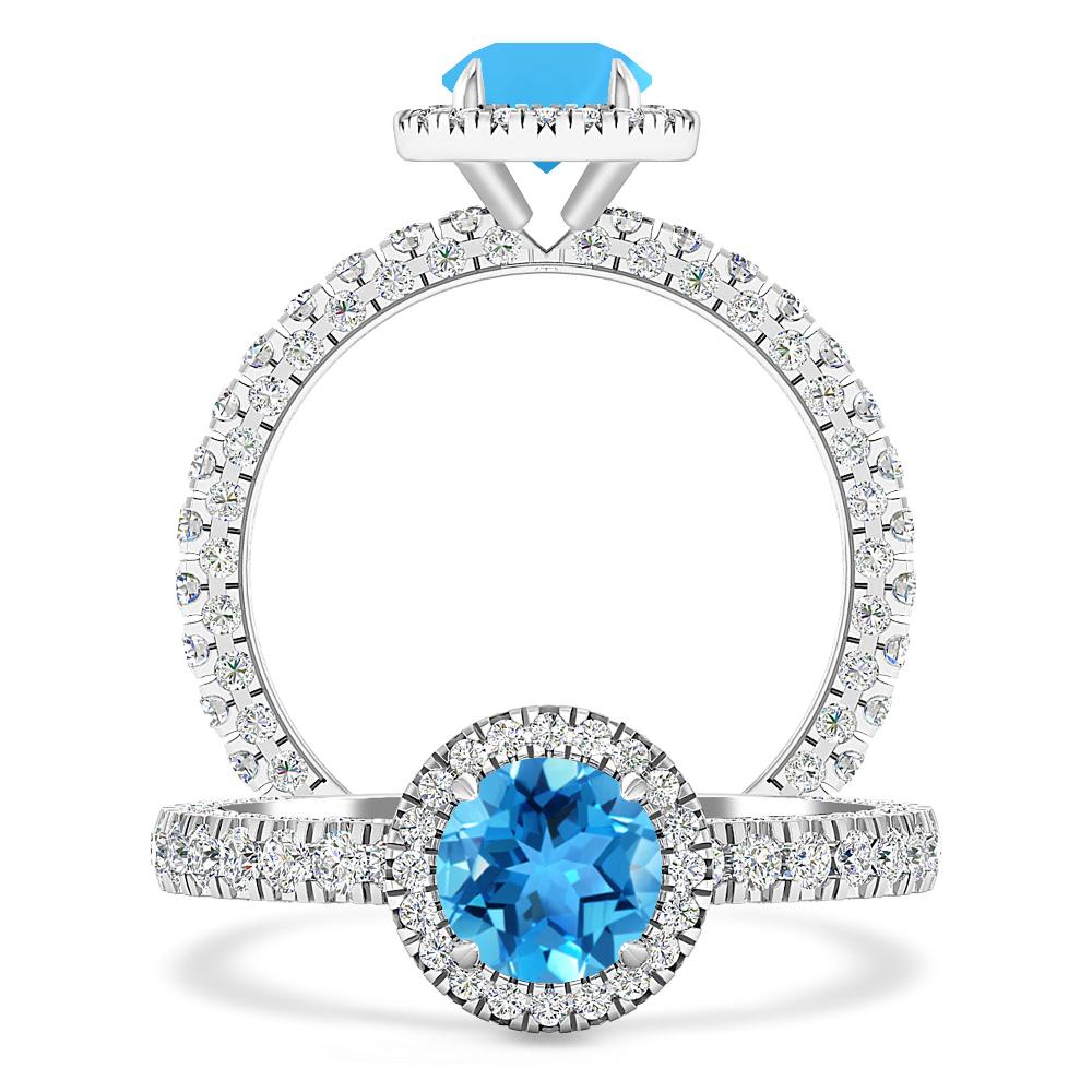 White Gold - Blue Topaz