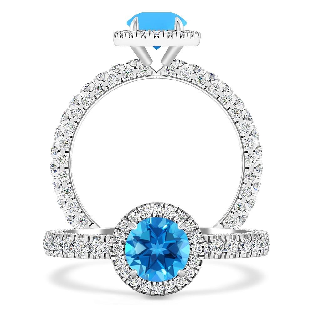 White Gold - Blue Topaz