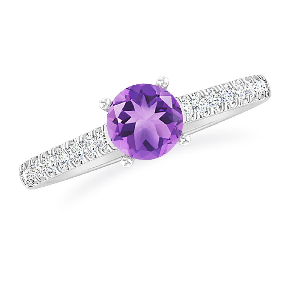 White Gold - Amethyst