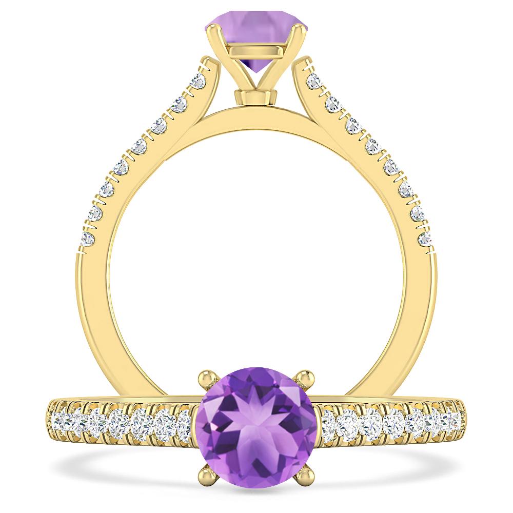 Yellow Gold - Amethyst