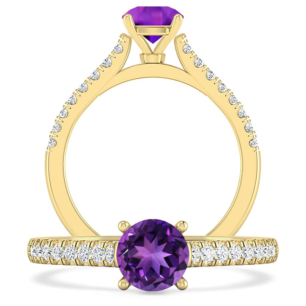 Yellow Gold - Amethyst