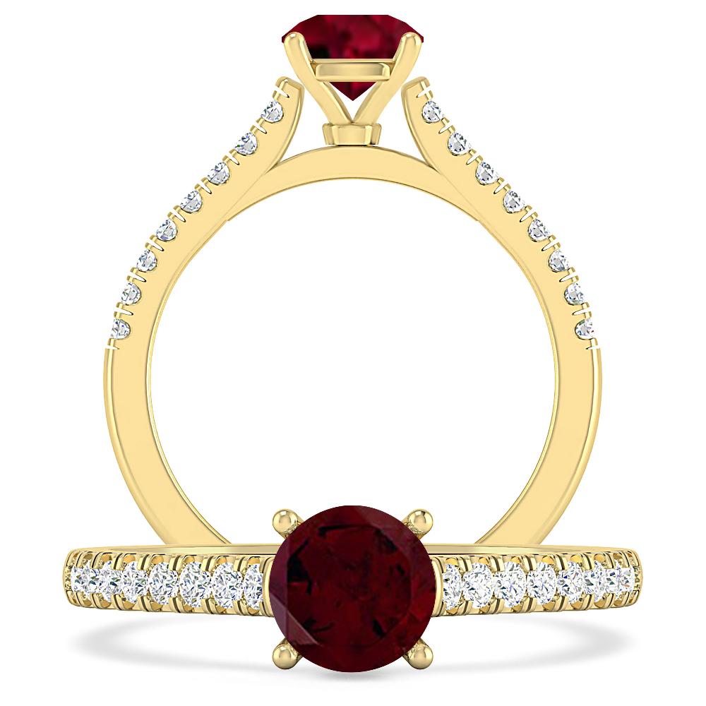 Yellow Gold - Garnet