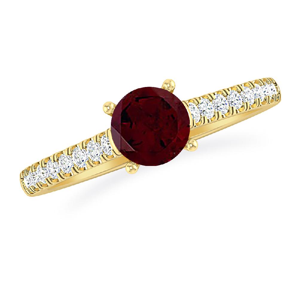 Yellow Gold - Garnet