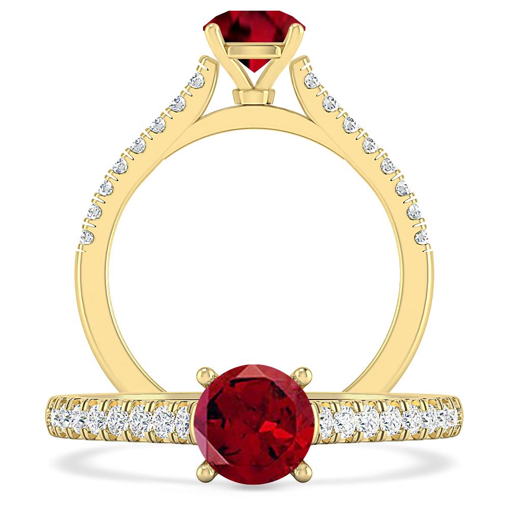 Yellow Gold - Garnet