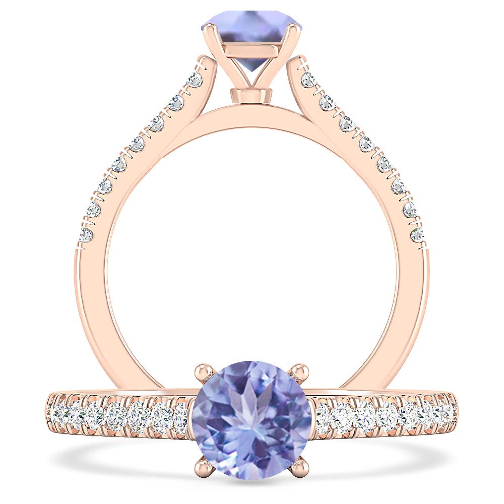 Rose Gold - Tanzanite