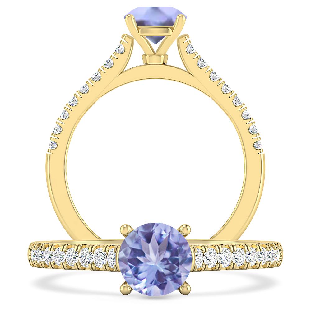 Yellow Gold - Tanzanite