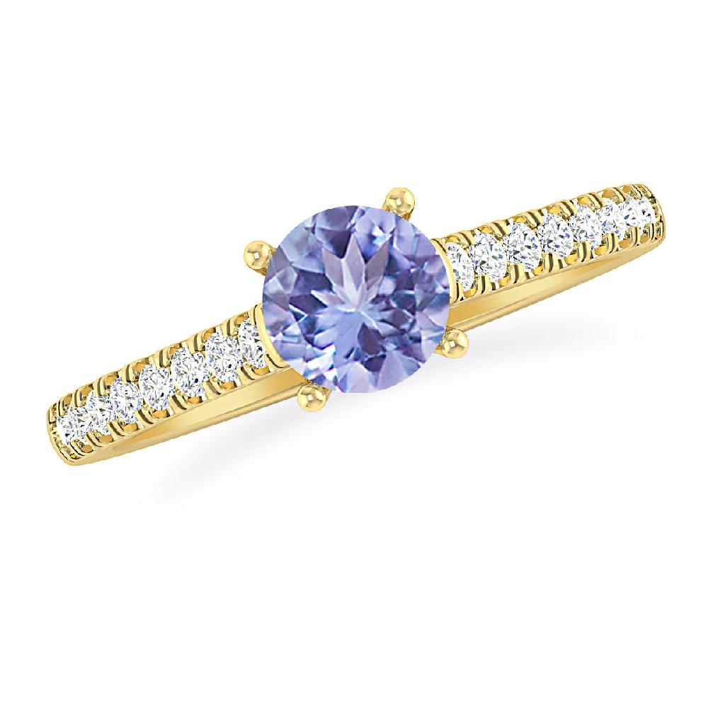 Yellow Gold - Tanzanite