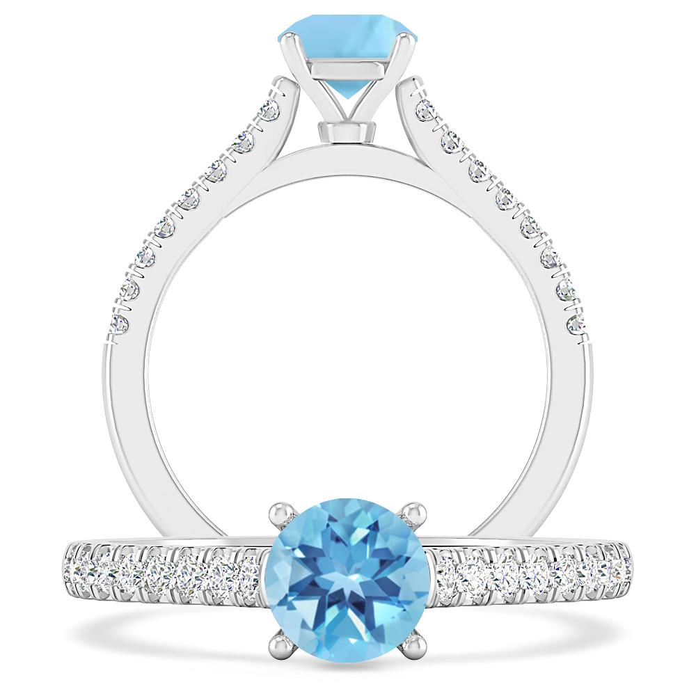 White Gold - Blue Topaz