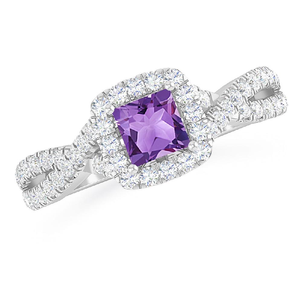 White Gold - Amethyst