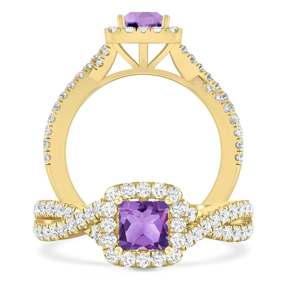 Yellow Gold - Amethyst