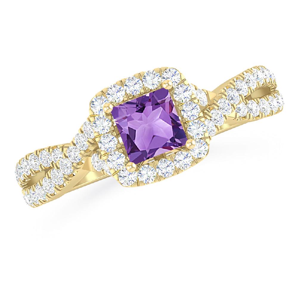 Yellow Gold - Amethyst