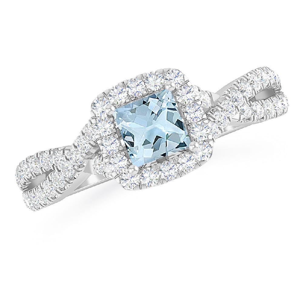 White Gold - Aquamarine