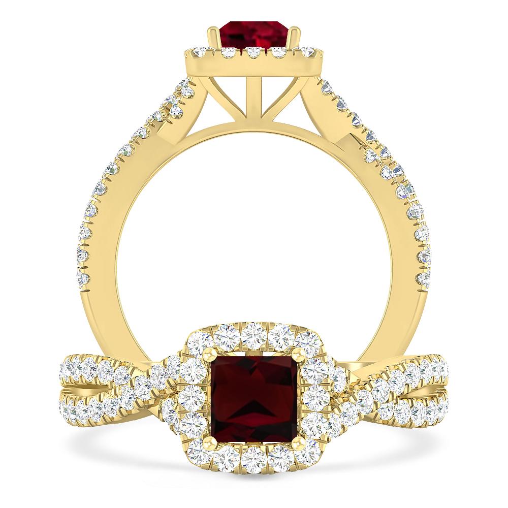 Yellow Gold - Garnet