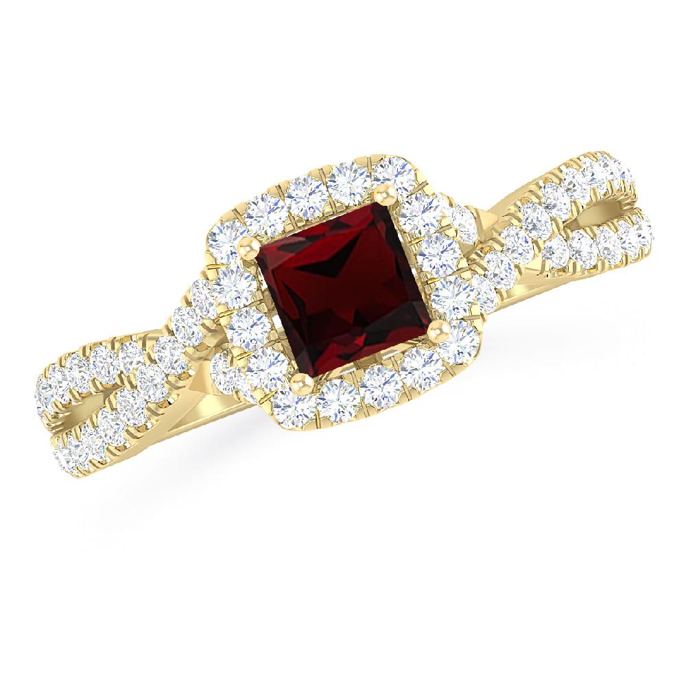 Yellow Gold - Garnet