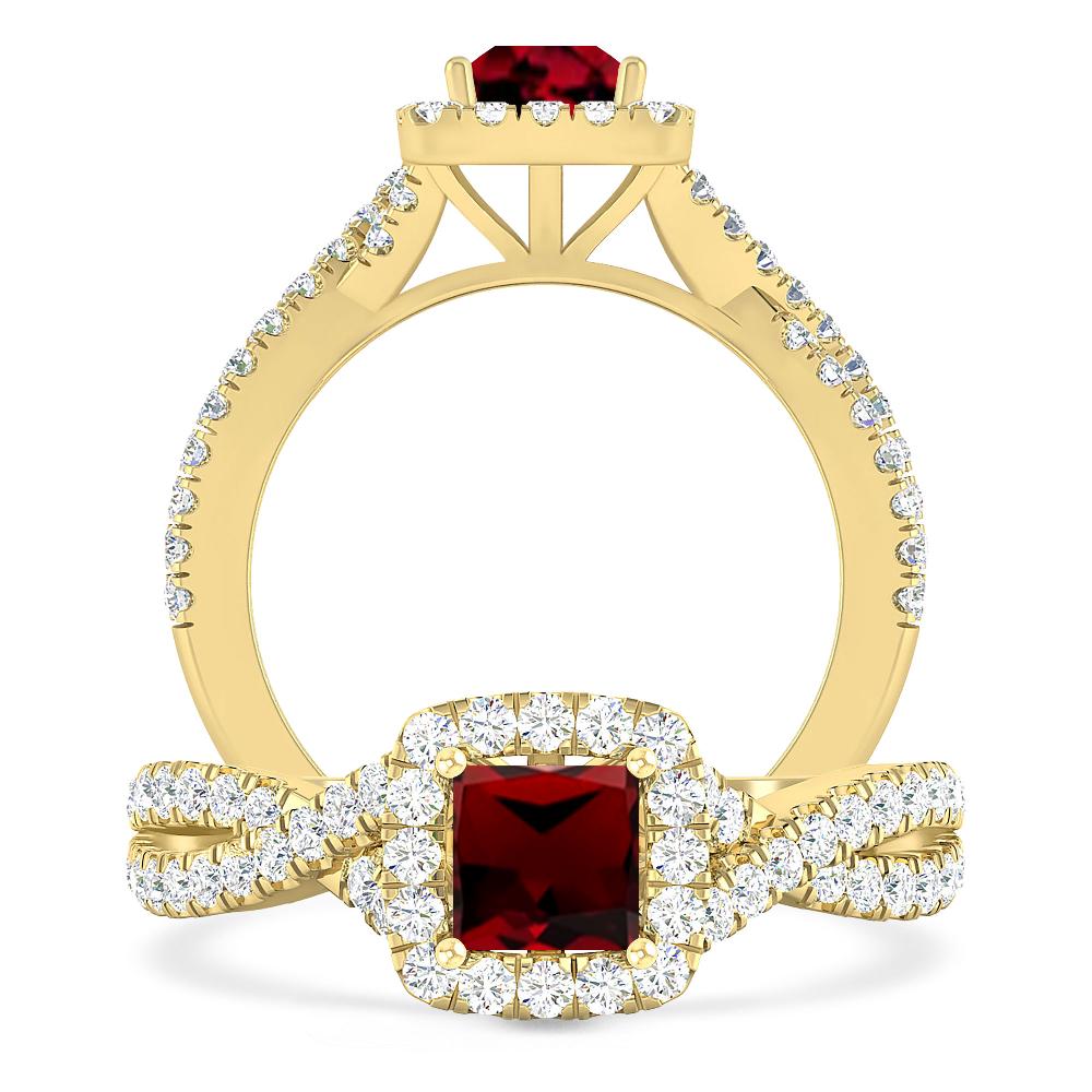 Yellow Gold - Garnet