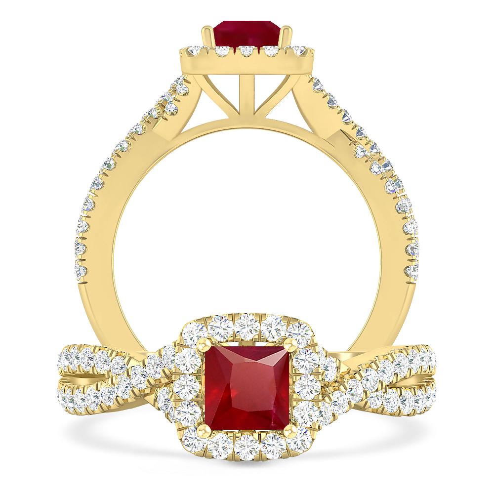 Yellow Gold - Ruby