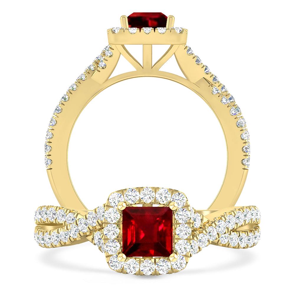 Yellow Gold - Ruby