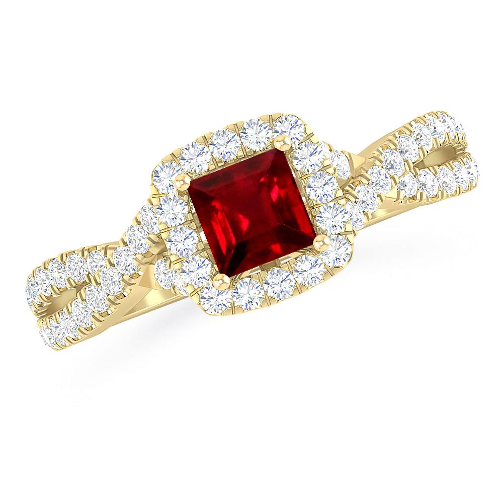 Yellow Gold - Ruby