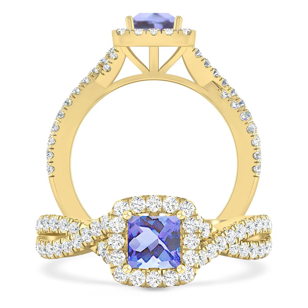 Yellow Gold - Tanzanite