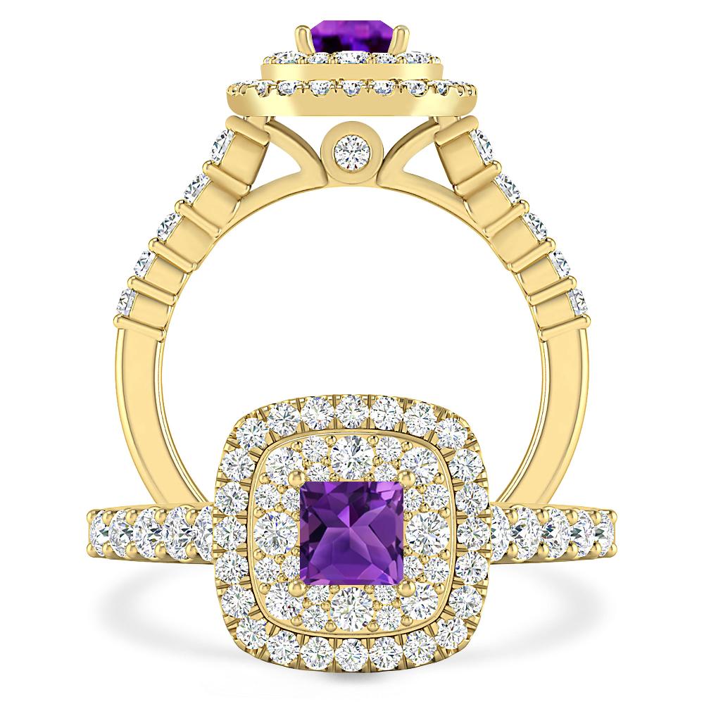 Yellow Gold - Amethyst