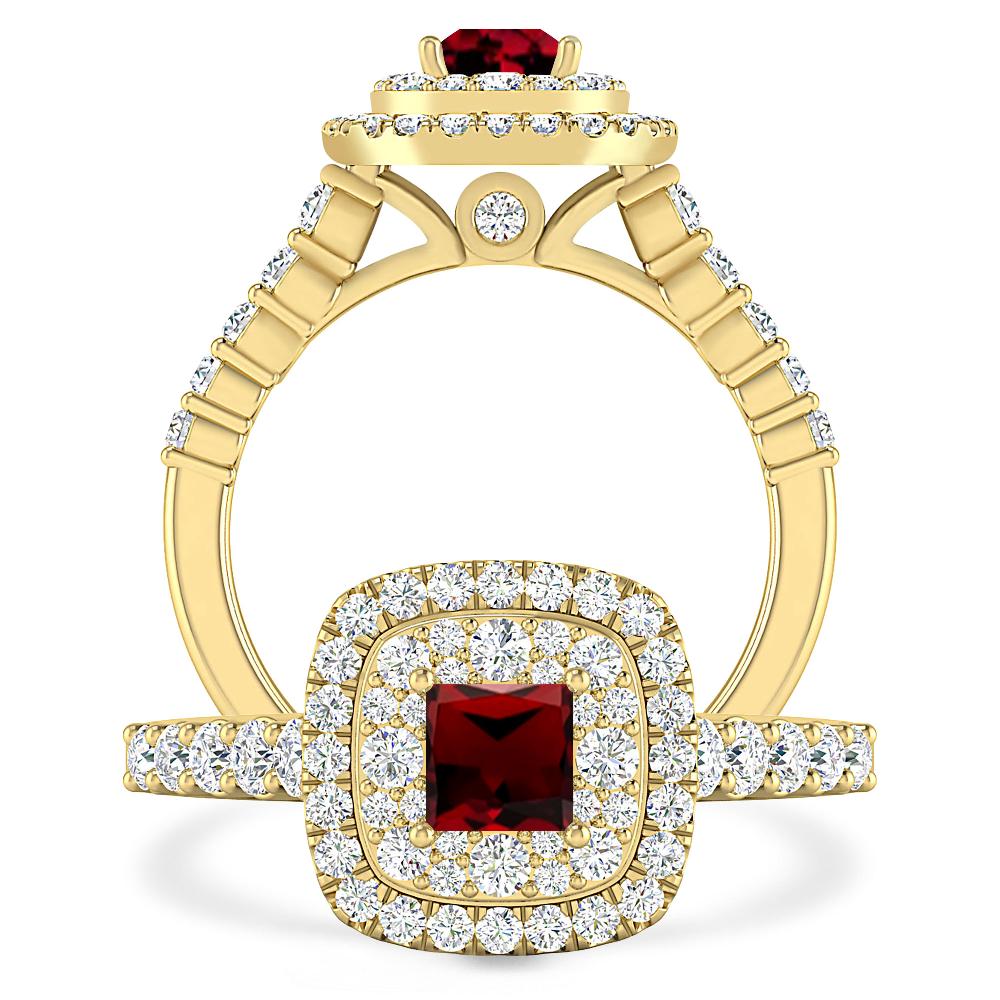 Yellow Gold - Garnet