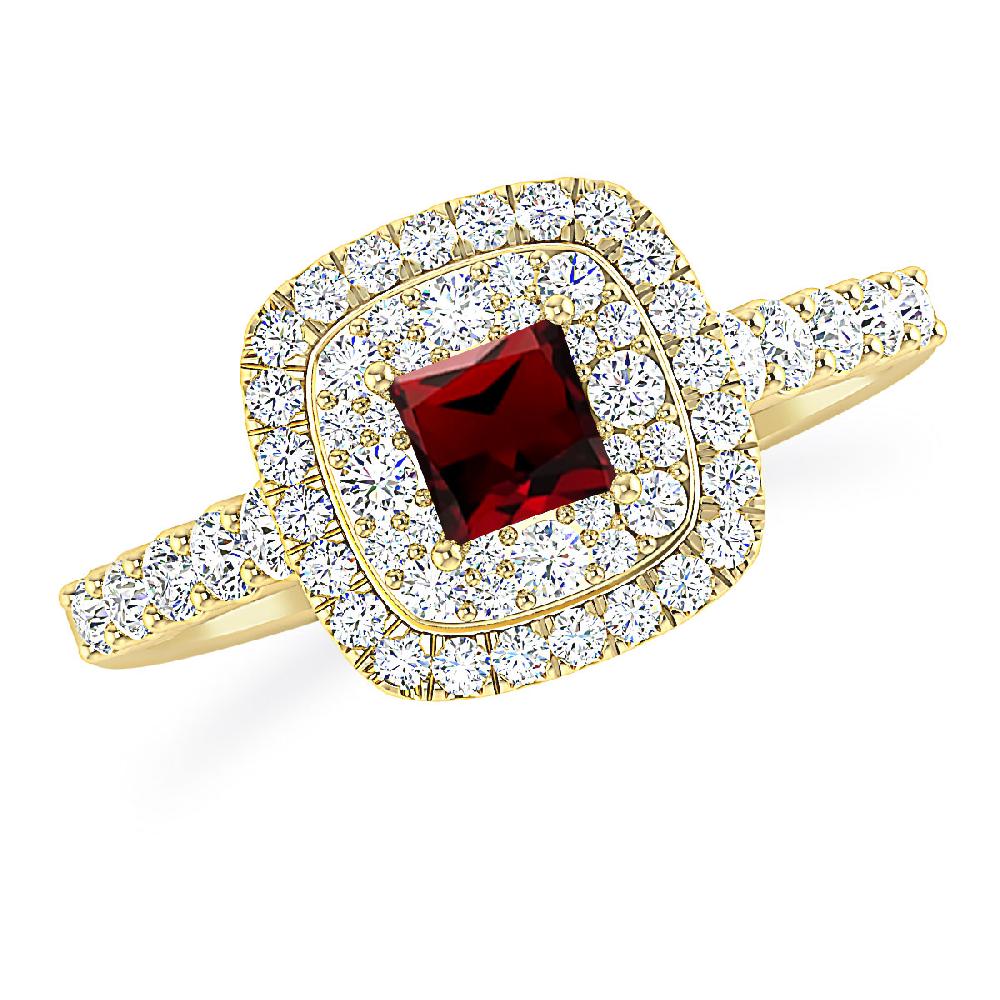 Yellow Gold - Garnet