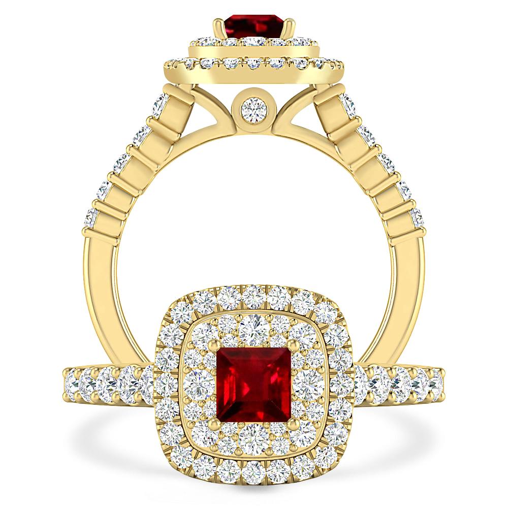 Yellow Gold - Ruby