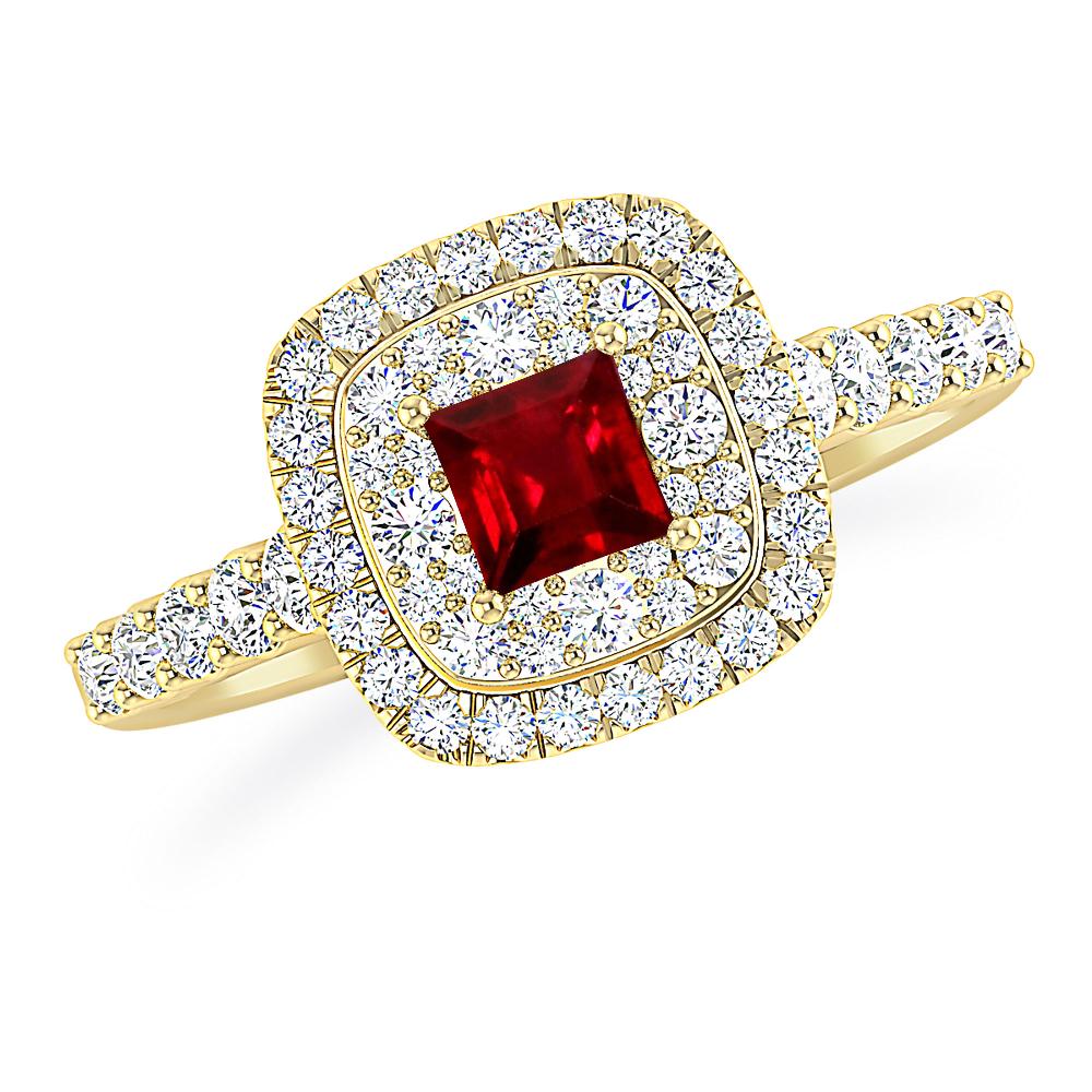 Yellow Gold - Ruby