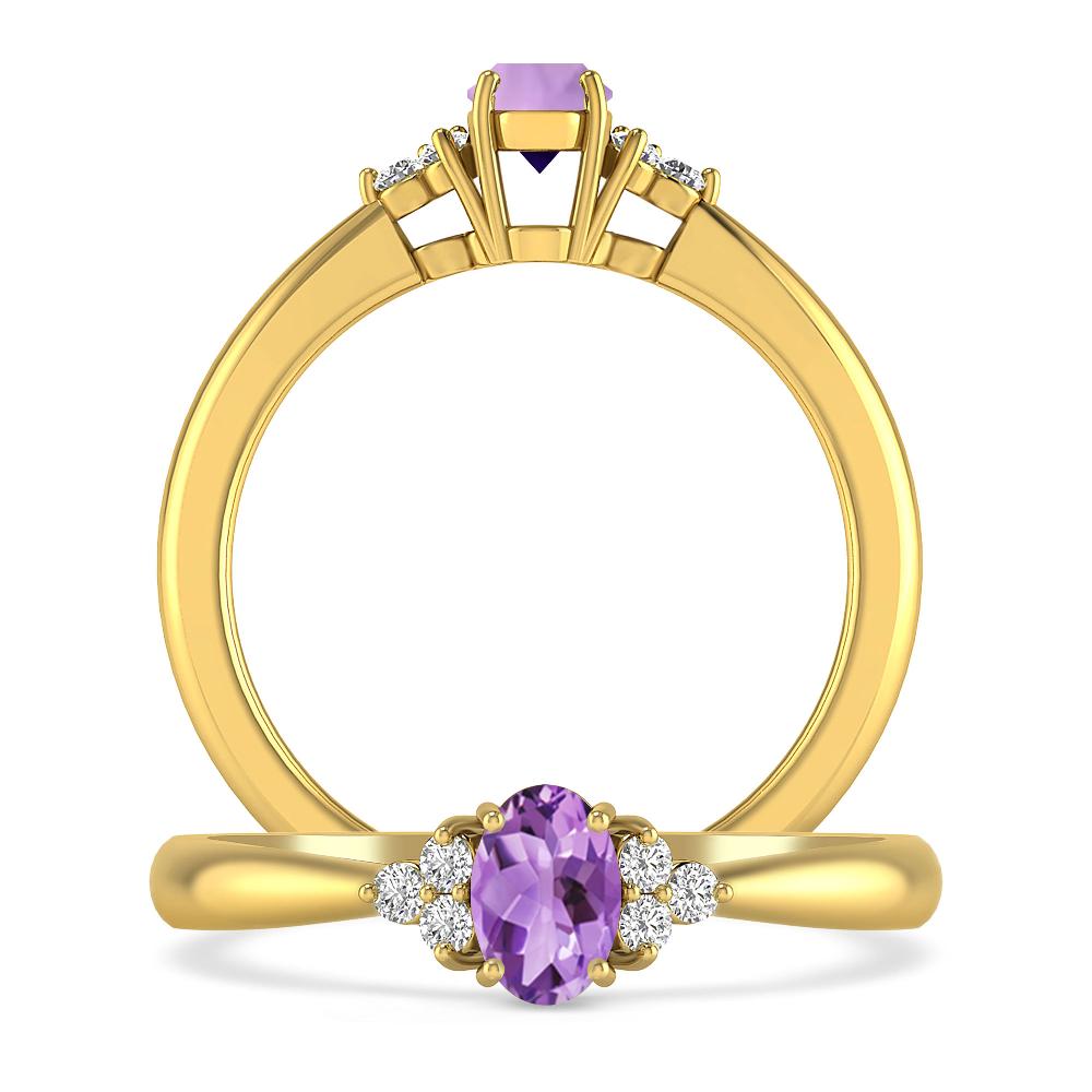 Yellow Gold - Amethyst