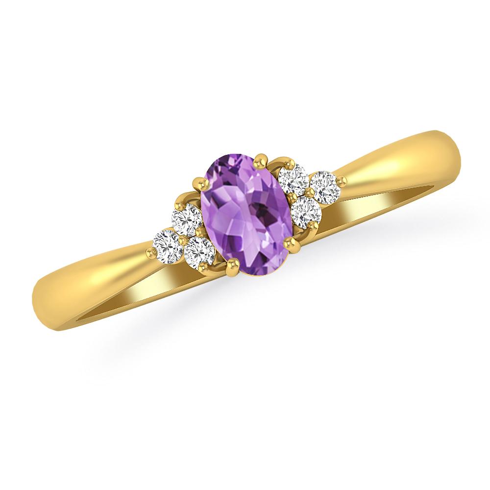 Yellow Gold - Amethyst