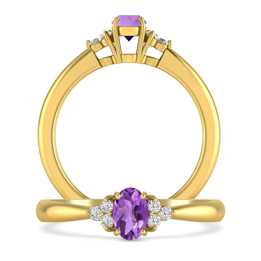 Yellow Gold - Amethyst